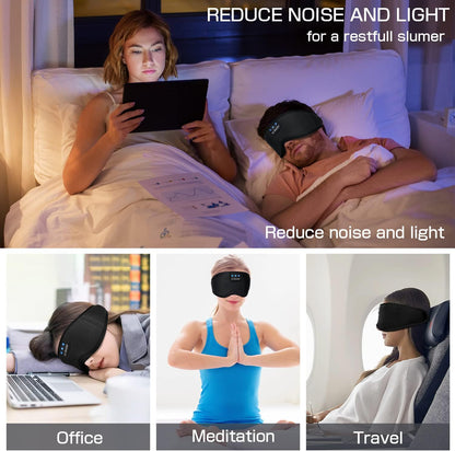 Sleep Headphones Sleep Mask with Bluetooth Headphones,  Eye Mask for Sleeping Eye Pillow Sleeping Headphones for Side Sleepers Thin Speaker Cool Gadgets Gifts for Men&Women